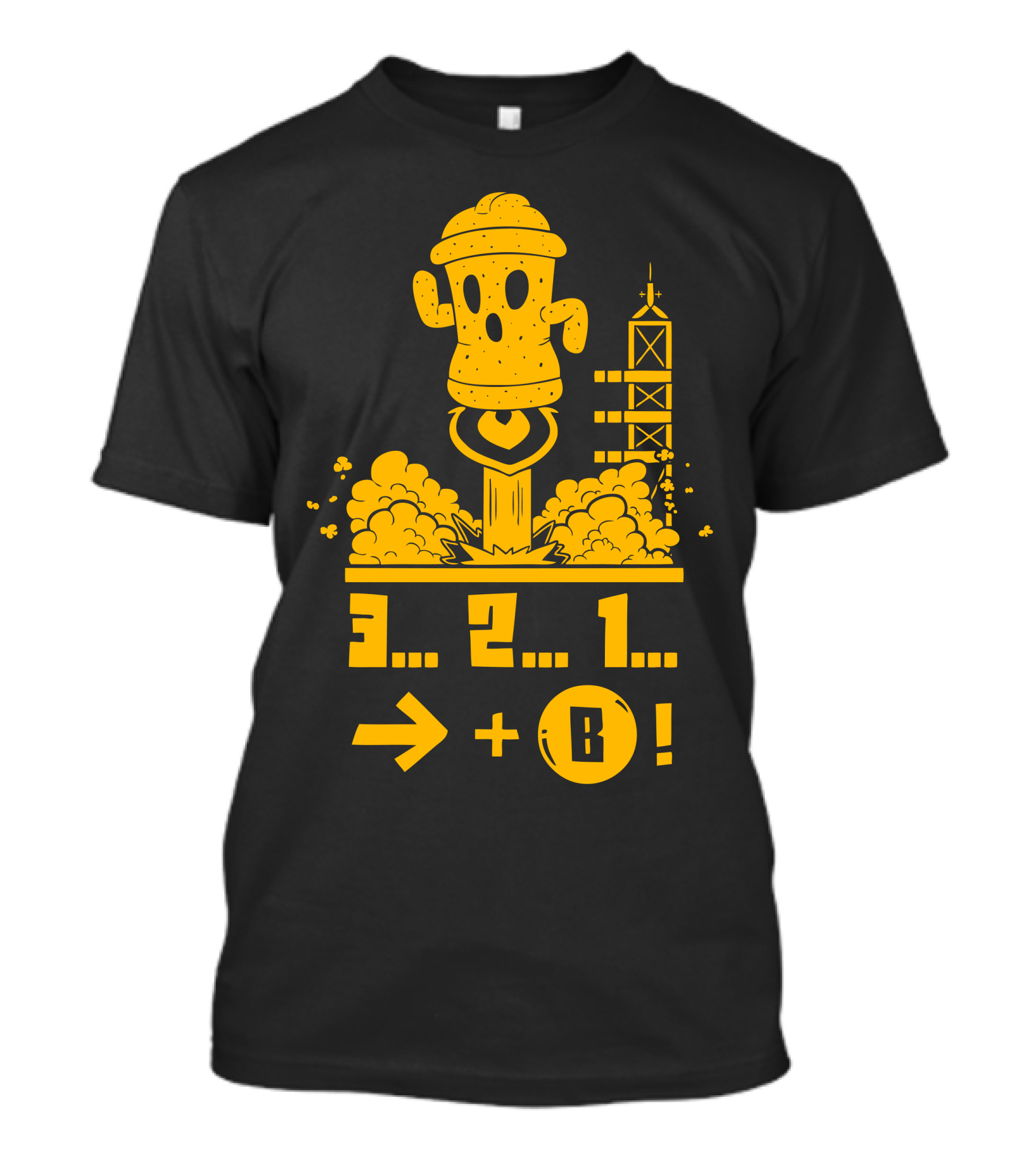 3. 2. 1. Rocket Launch Villager With Arrow Plus B T-Shirt