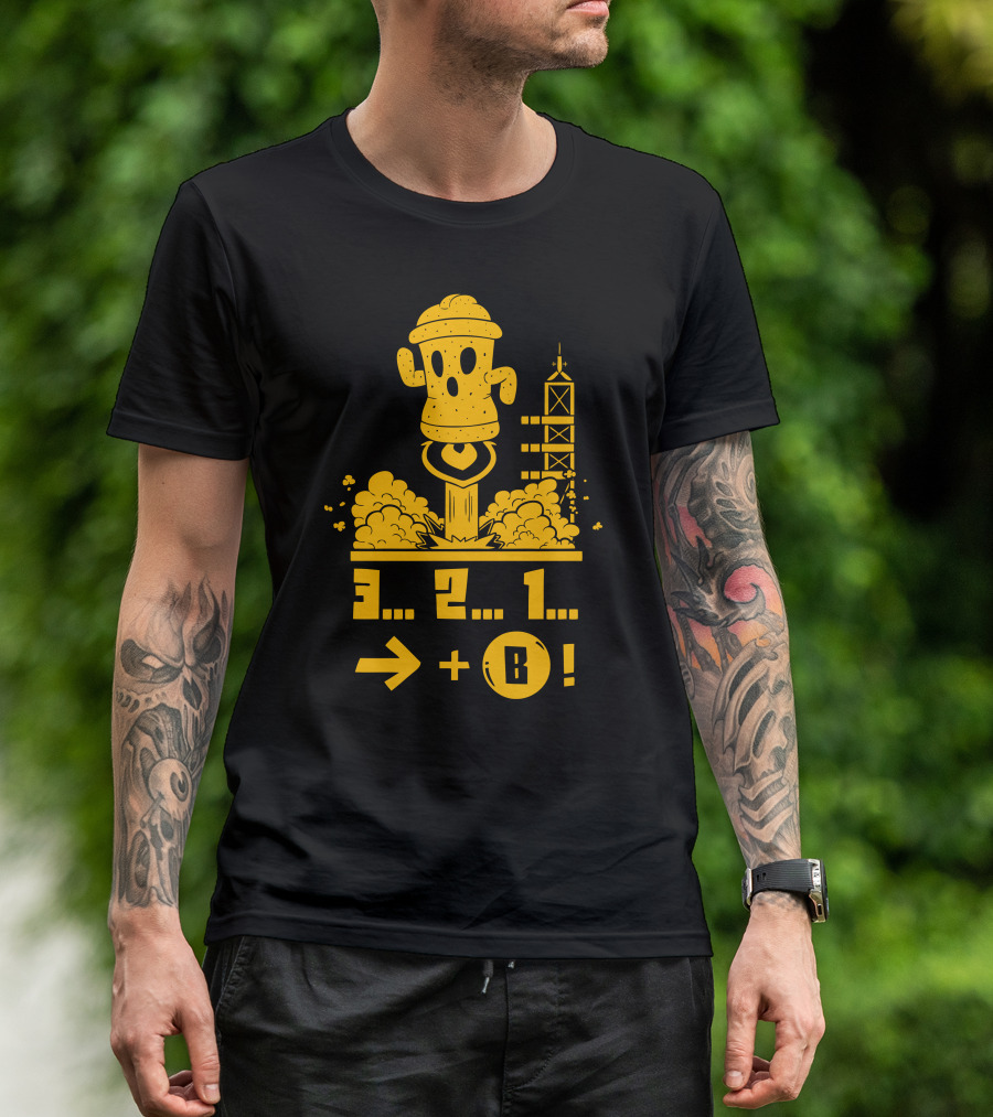 3. 2. 1. Rocket Launch Villager With Arrow Plus B T-Shirt