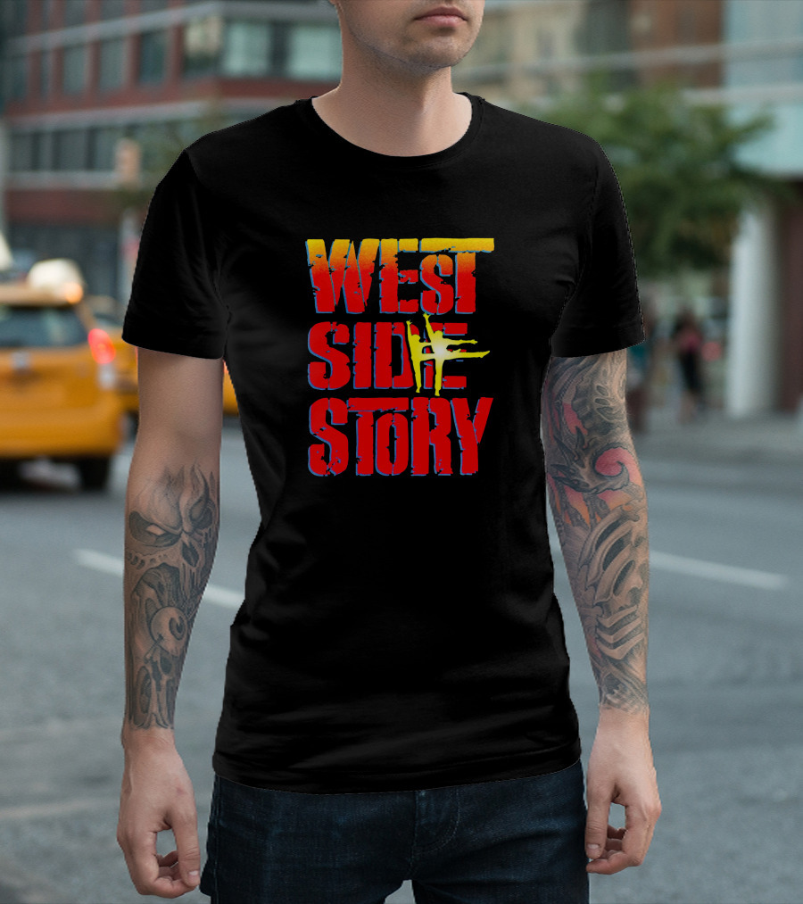 West Side Story Gradient Text with Dancing T-Shirt