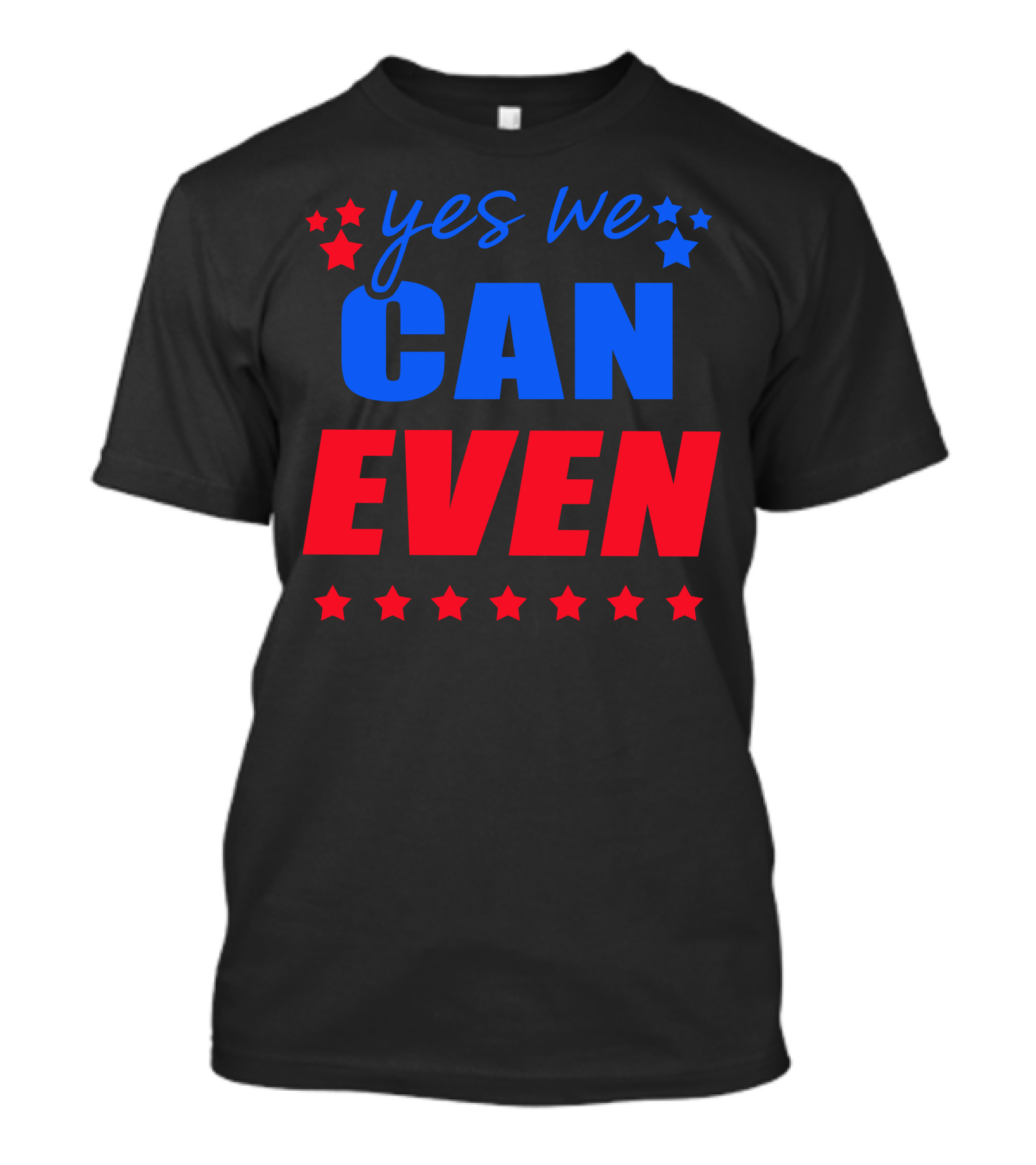 Yes We Can Even Red Blue Star T-Shirt