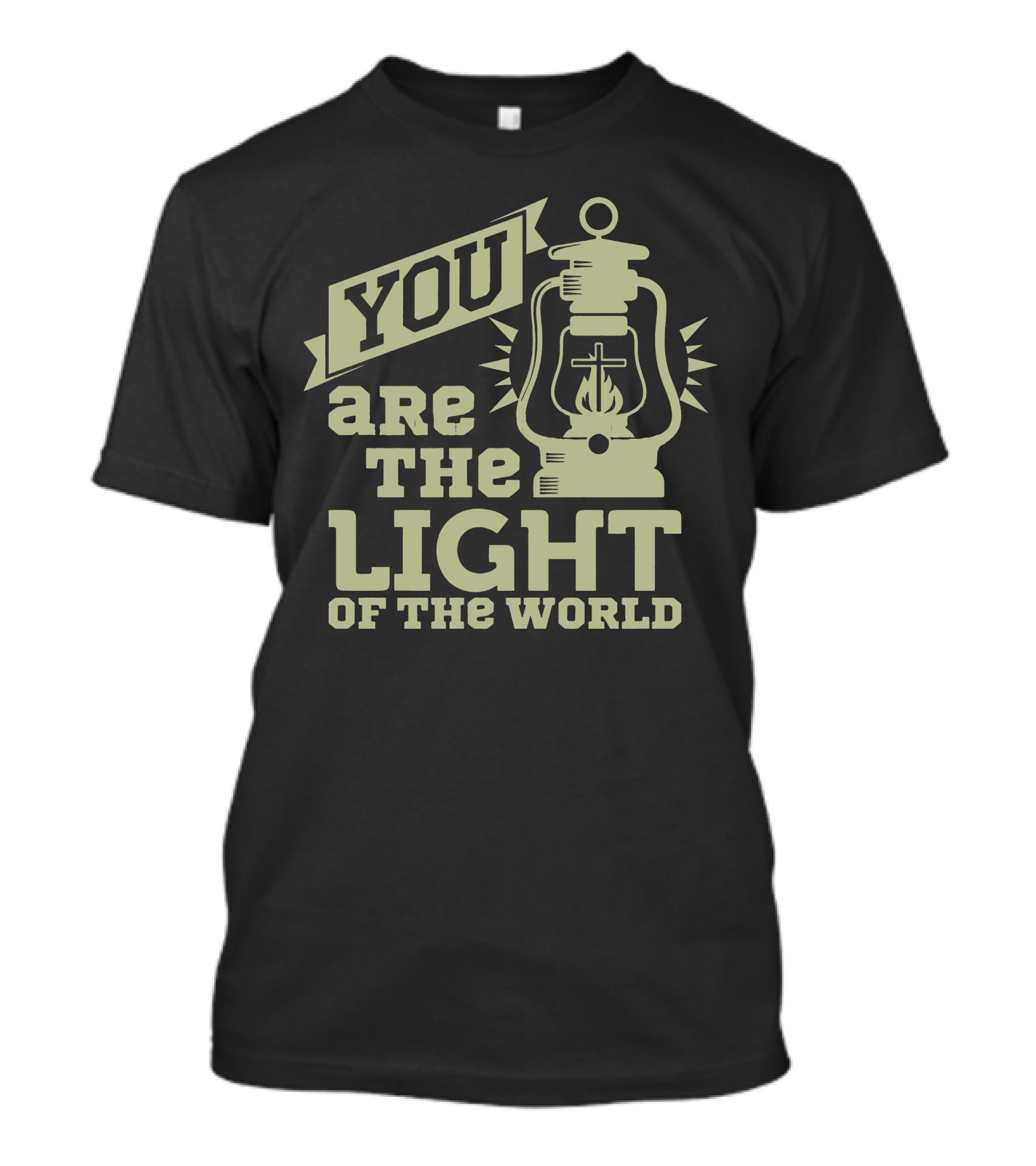 You Are The Light Of The World Lantern Cross Emblem T-Shirt