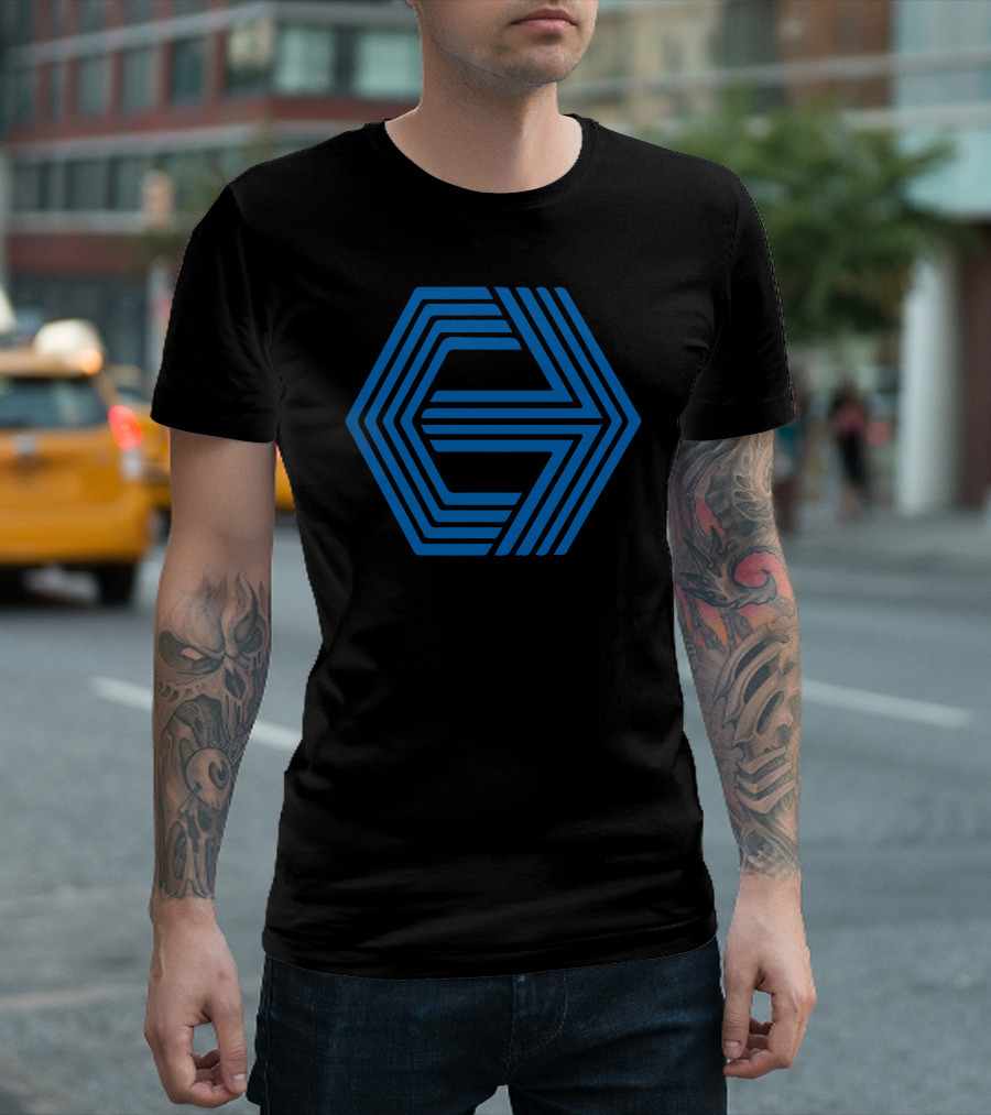 Canon Action Film Blue Hexagon T-Shirt