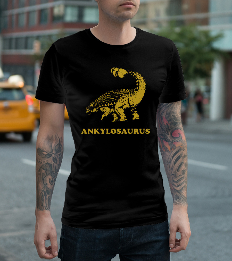 ANKYLOSAURUS DINOSAUR VINTAGE YELLOW T-Shirt