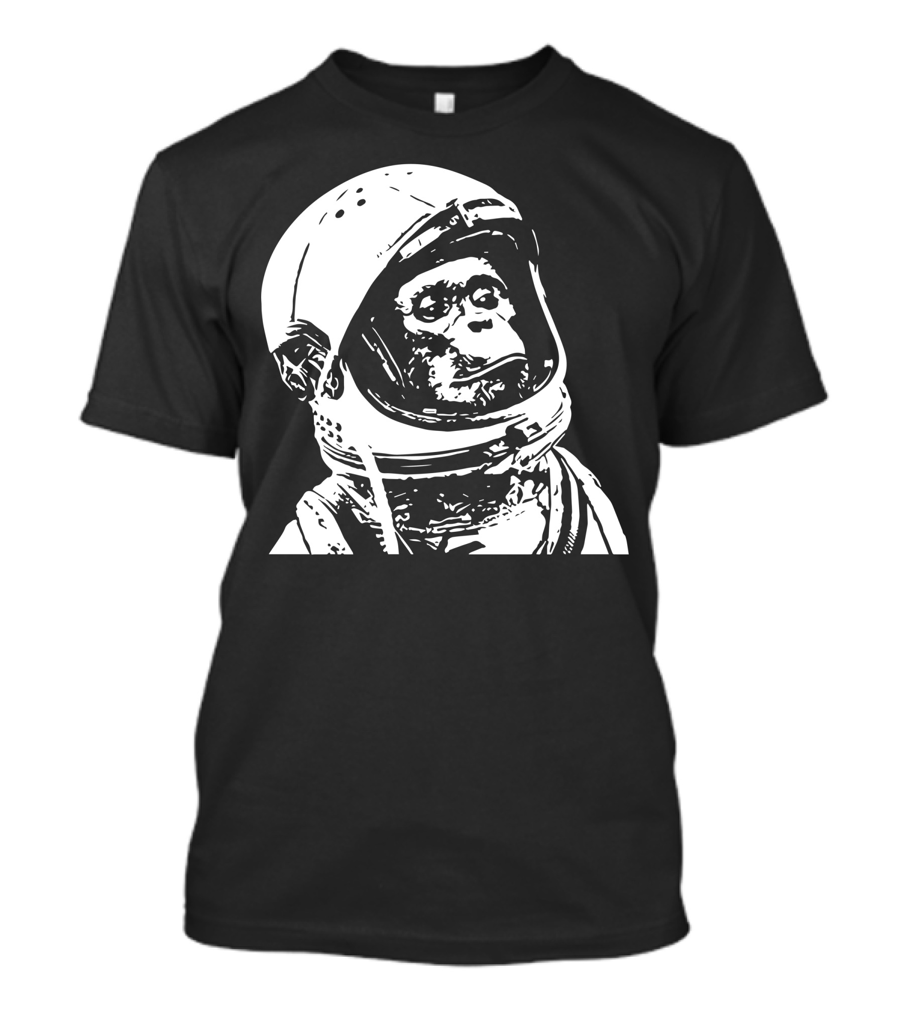 Astronaut Chimp In Space Helmet Vintage T-Shirt