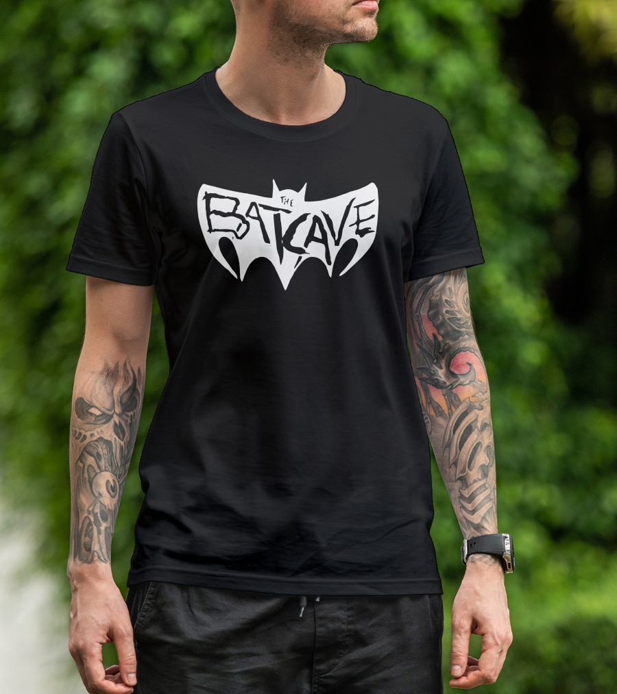 The Batcave Goth Aesthetic Emblem T-Shirt