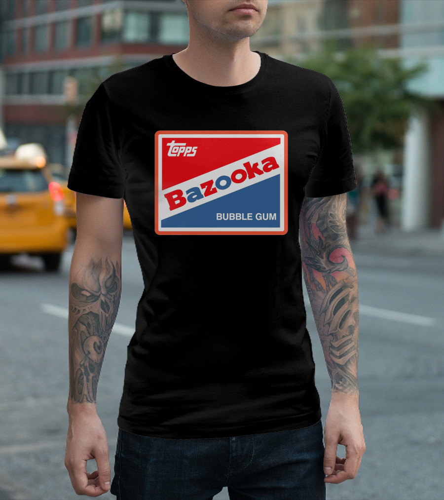 Topps Bazooka Bubble Gum Retro Logo Ideal Birthday Present T-Shirt