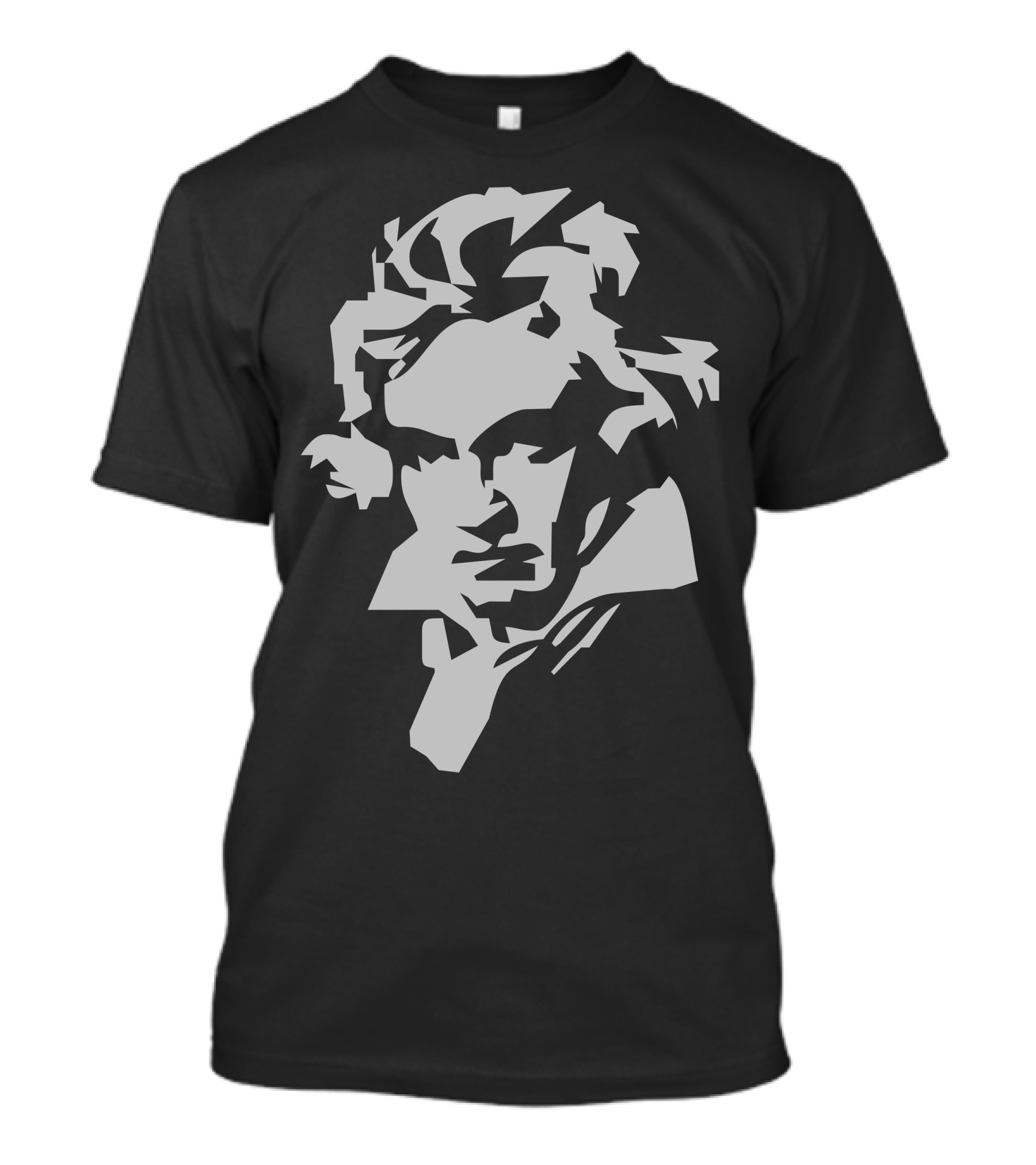 Beethoven Stylized Portrait Gray T-Shirt