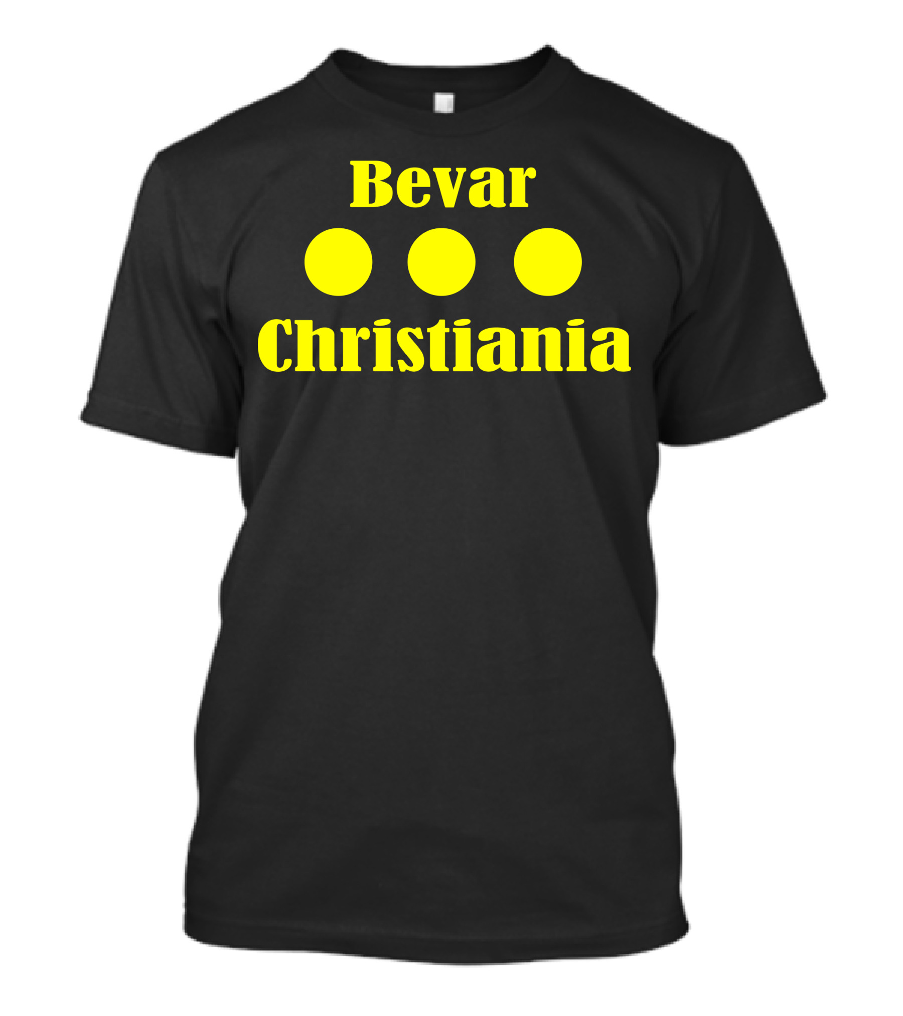 Bevar Christiania Yellow Dots Symbol Trademark T-Shirt