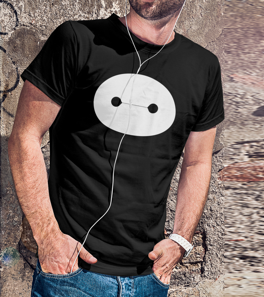 Big Hero 6 Baymax Face Icon Eyes Minimalist T-Shirt