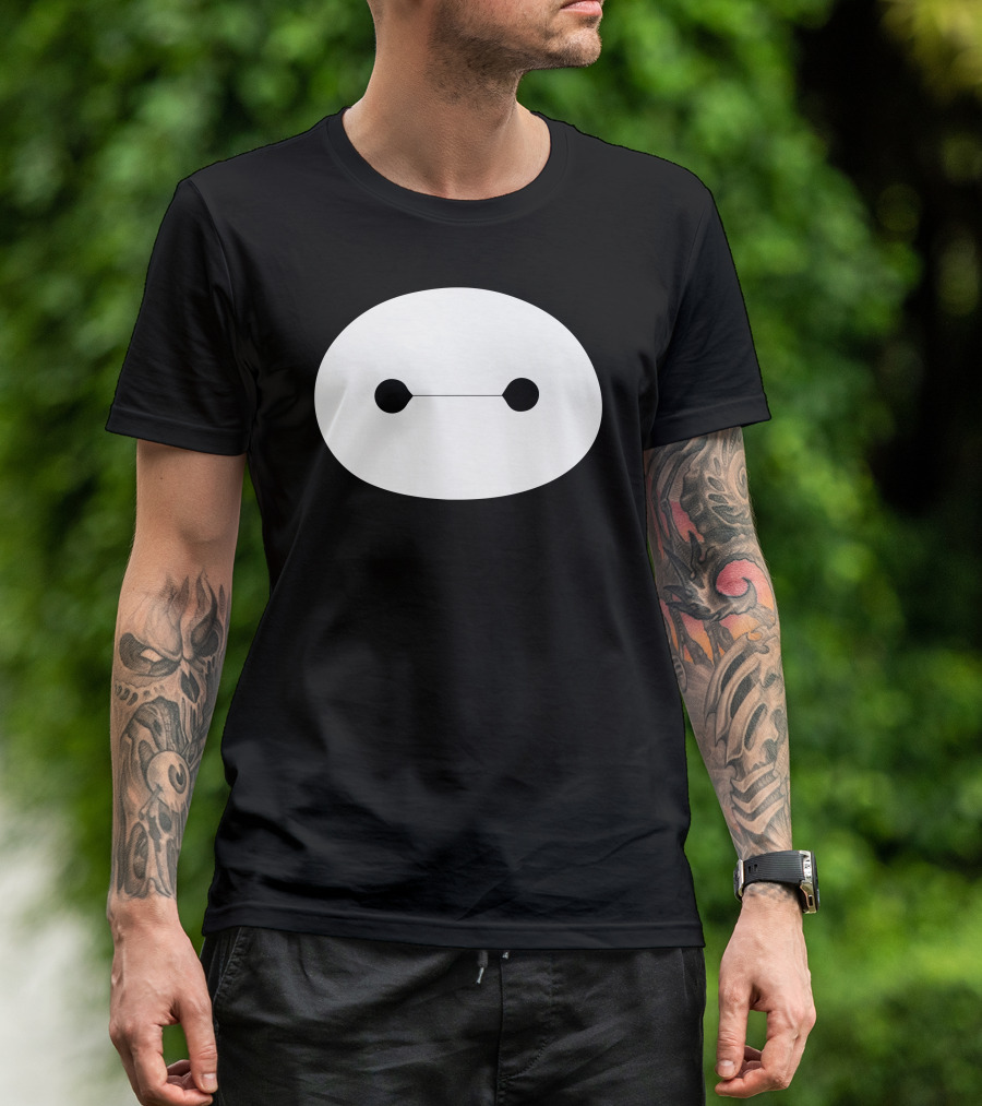 Big Hero 6 Baymax Face Icon Eyes Minimalist T-Shirt