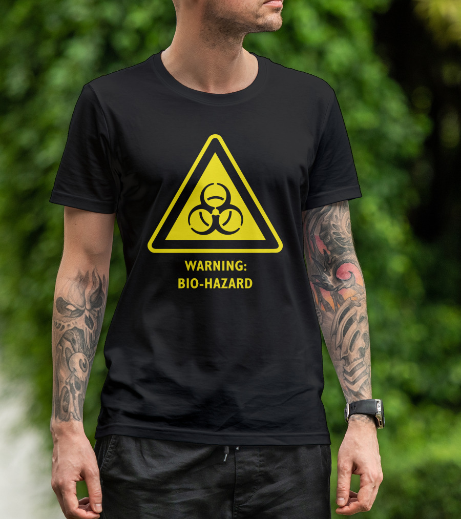Biohazard Warning Sign Laboratory Hazard Symbol Warning Bio-Hazard T-Shirt