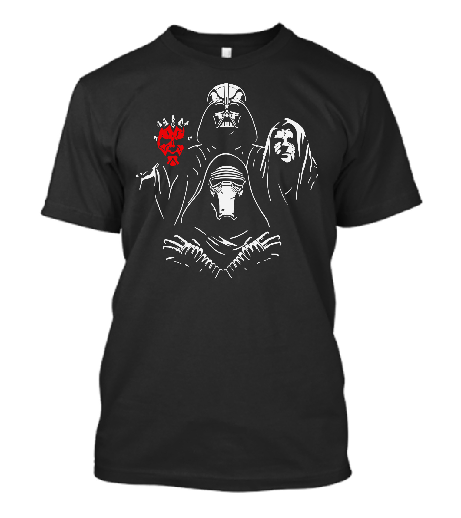Bohemian Dark Side Villains Parody Featuring Iconic Sith Lords T-Shirt