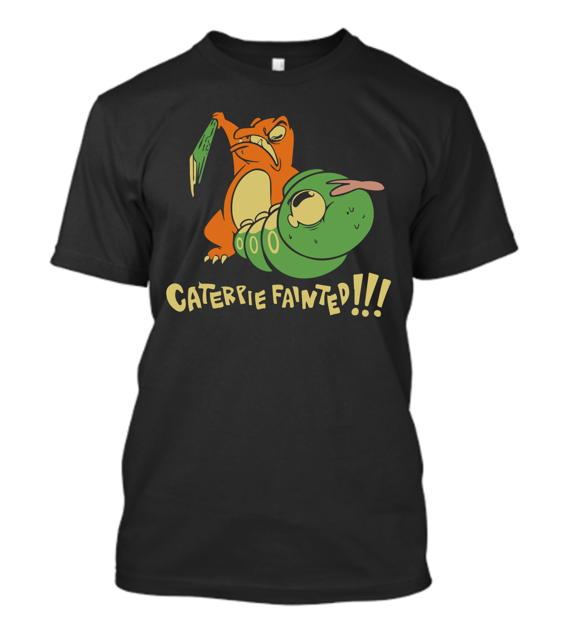 Caterpie Fainted Funny Lizard Holding Bat T-Shirt