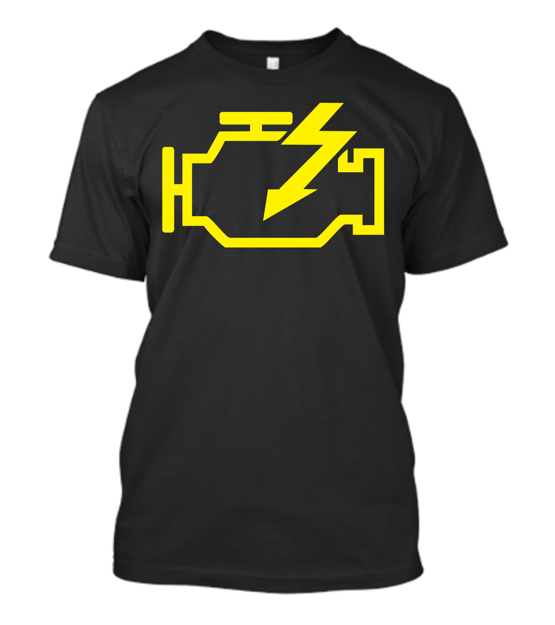 Yellow Check Engine Light Lightning T-Shirt