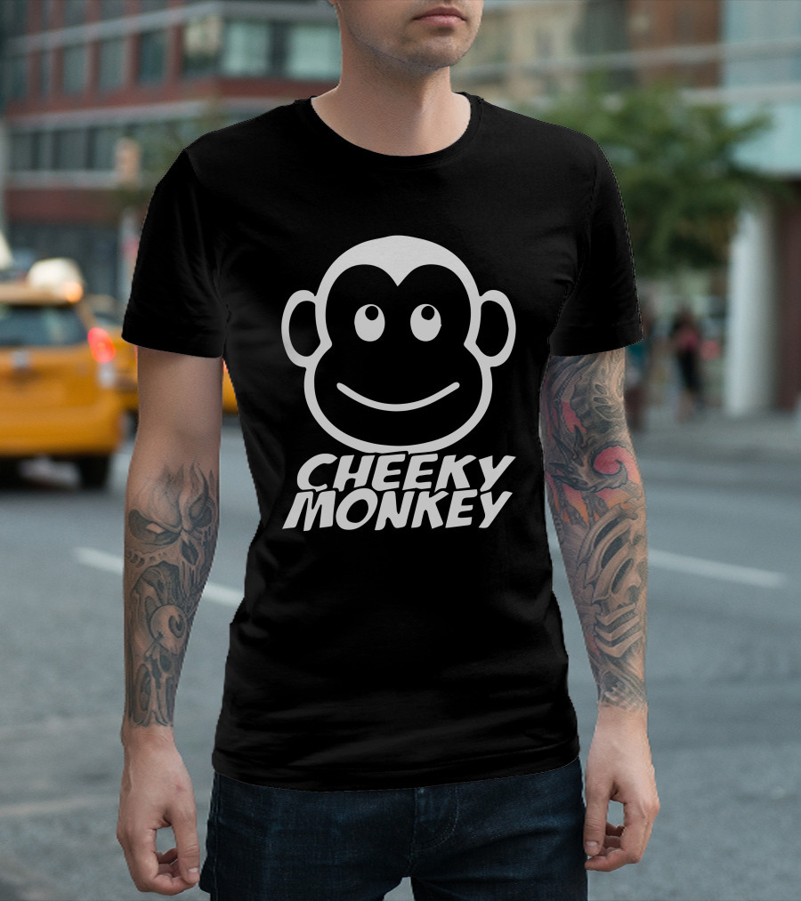 Cheeky Monkey Bold Cartoon Face T-Shirt