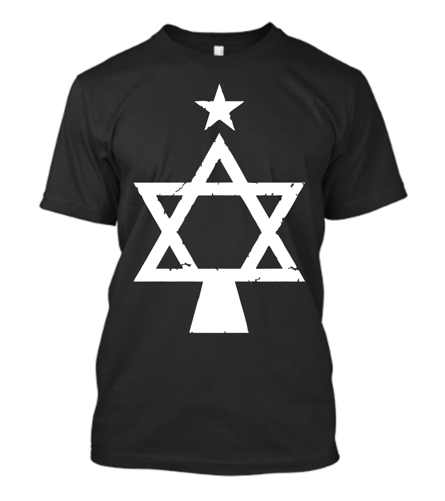 Star Of David Christmas Tree Chrismukkah Fusion T-Shirt