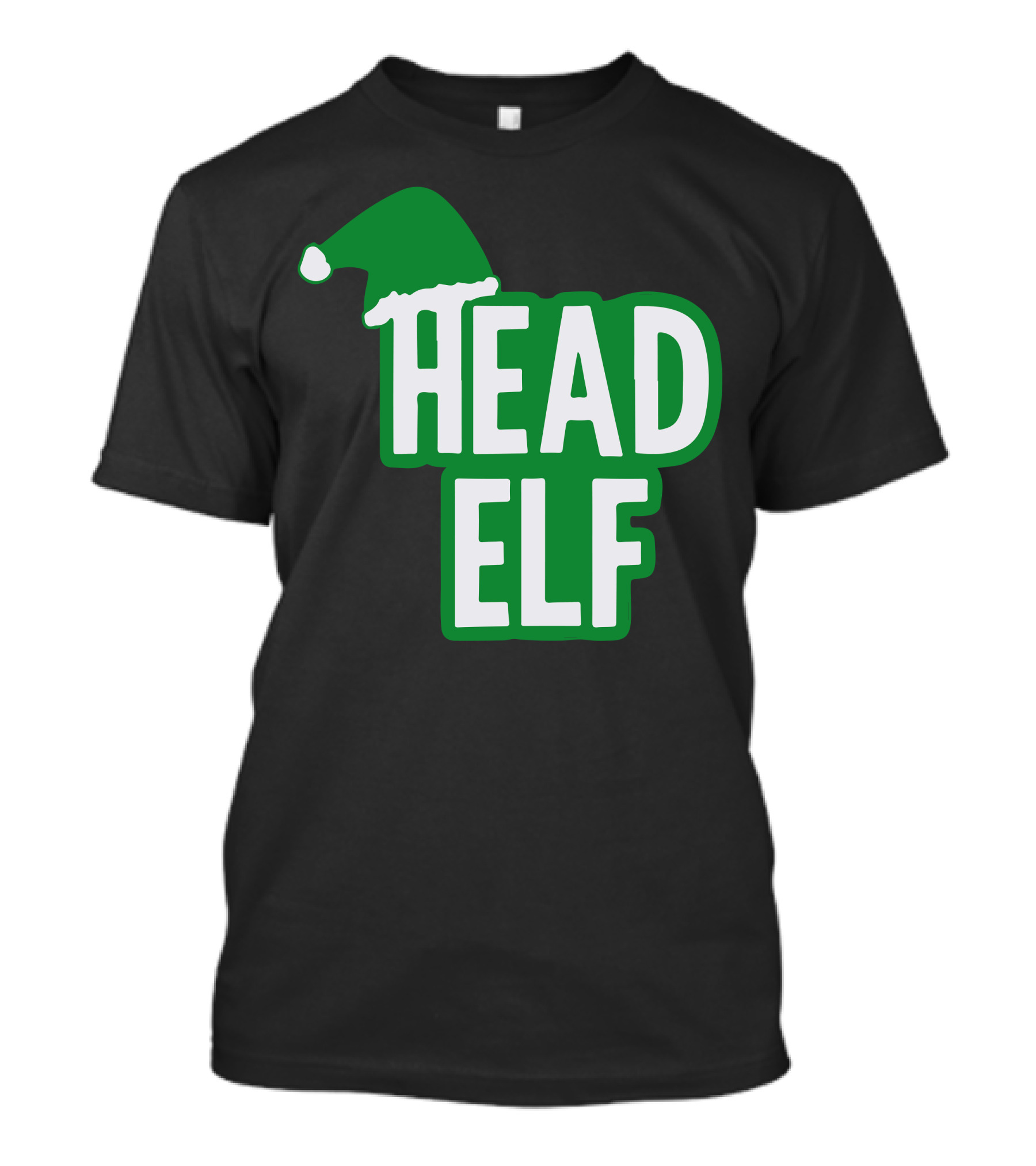 Head Elf Santa Hat Christmas T-Shirt