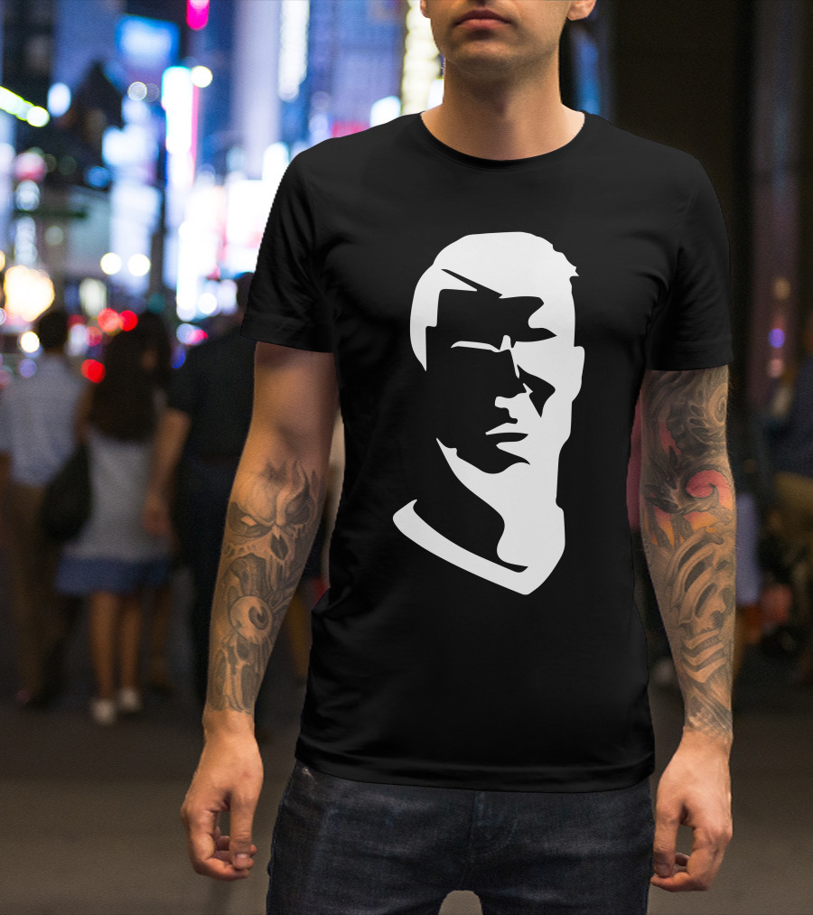 Cristiano Ronaldo Monochrome Silhouette Crew Neck Football Fan T-Shirt