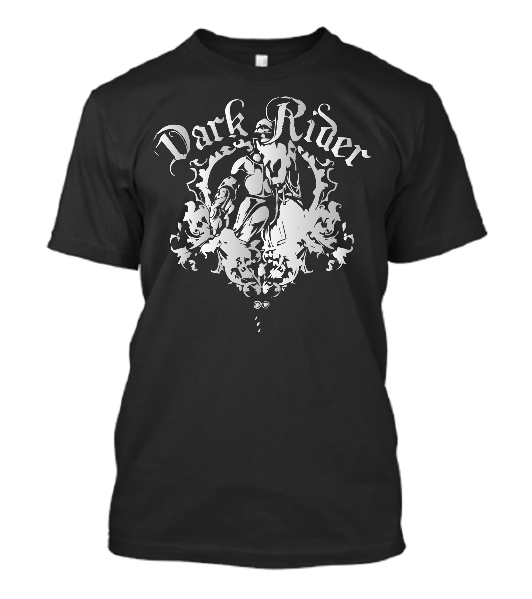 Dark Rider Knightly Emblem With Equestrian Motif T-Shirt