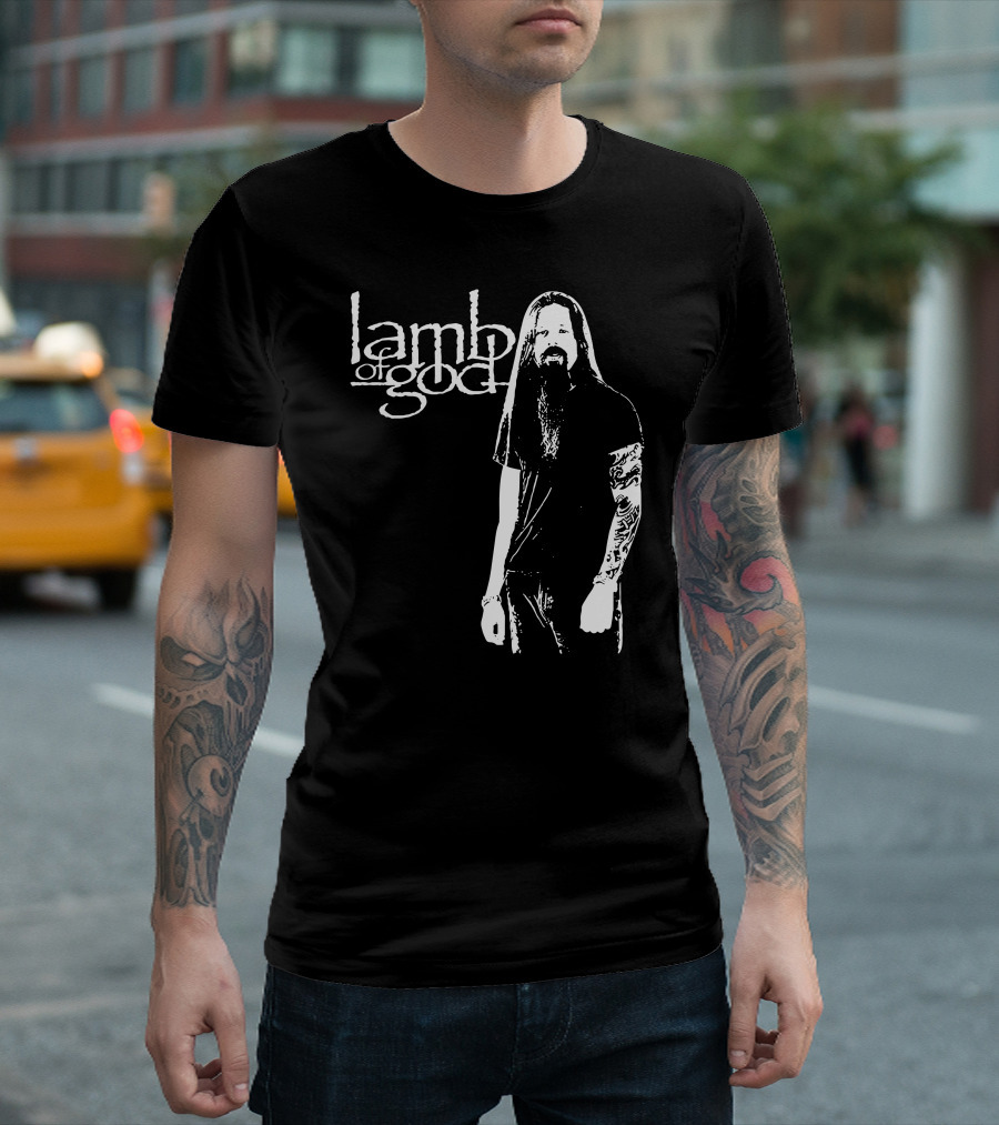 Lamb Of God Band Member Silhouette Tattoo Black T-Shirt