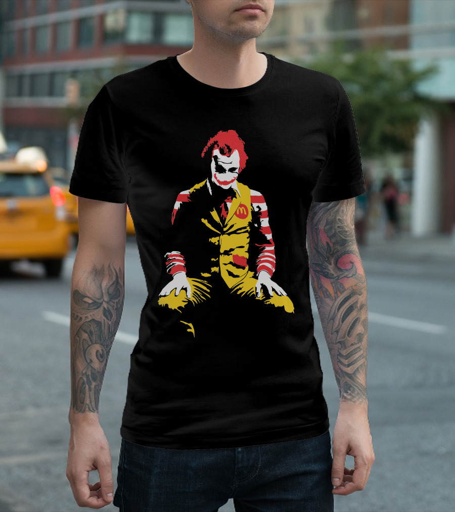 Joker Clown Ronald McDonald Mashup T-Shirt