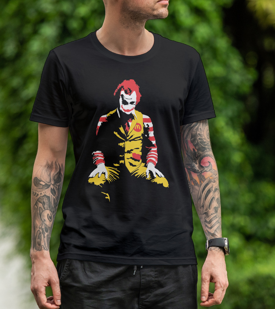 Joker Clown Ronald McDonald Mashup T-Shirt