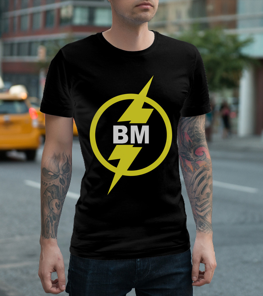 Best Man Bachelor Party Vegas Vintage BM Logo Lightning Bolt T-Shirt