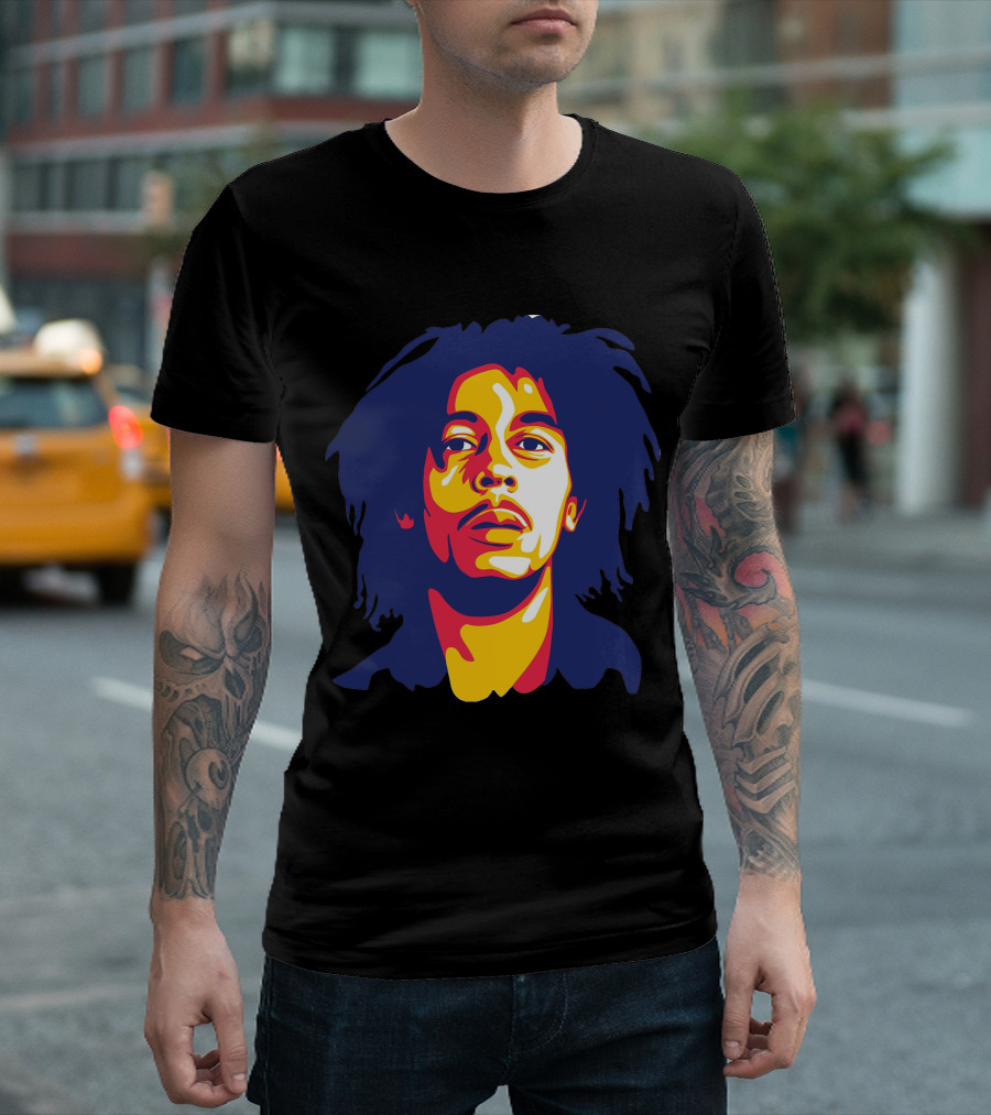 Bob Marley Young Reggae Legend Colorful T-Shirt