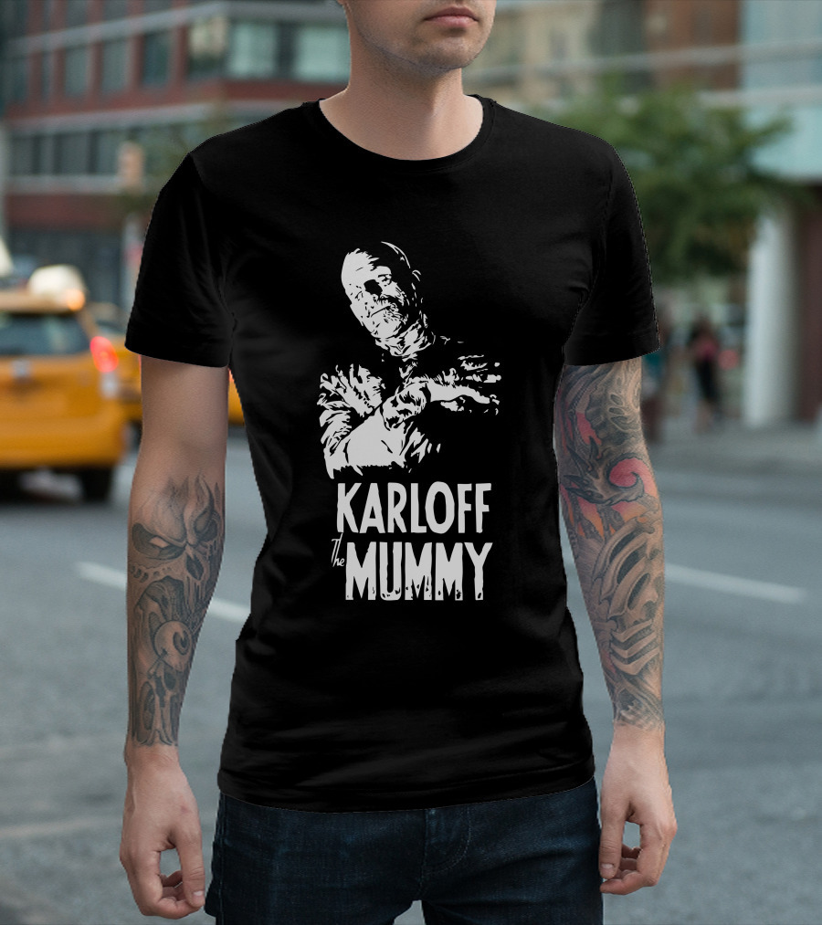 Karloff The Mummy Classic Horror Icon Image T-Shirt