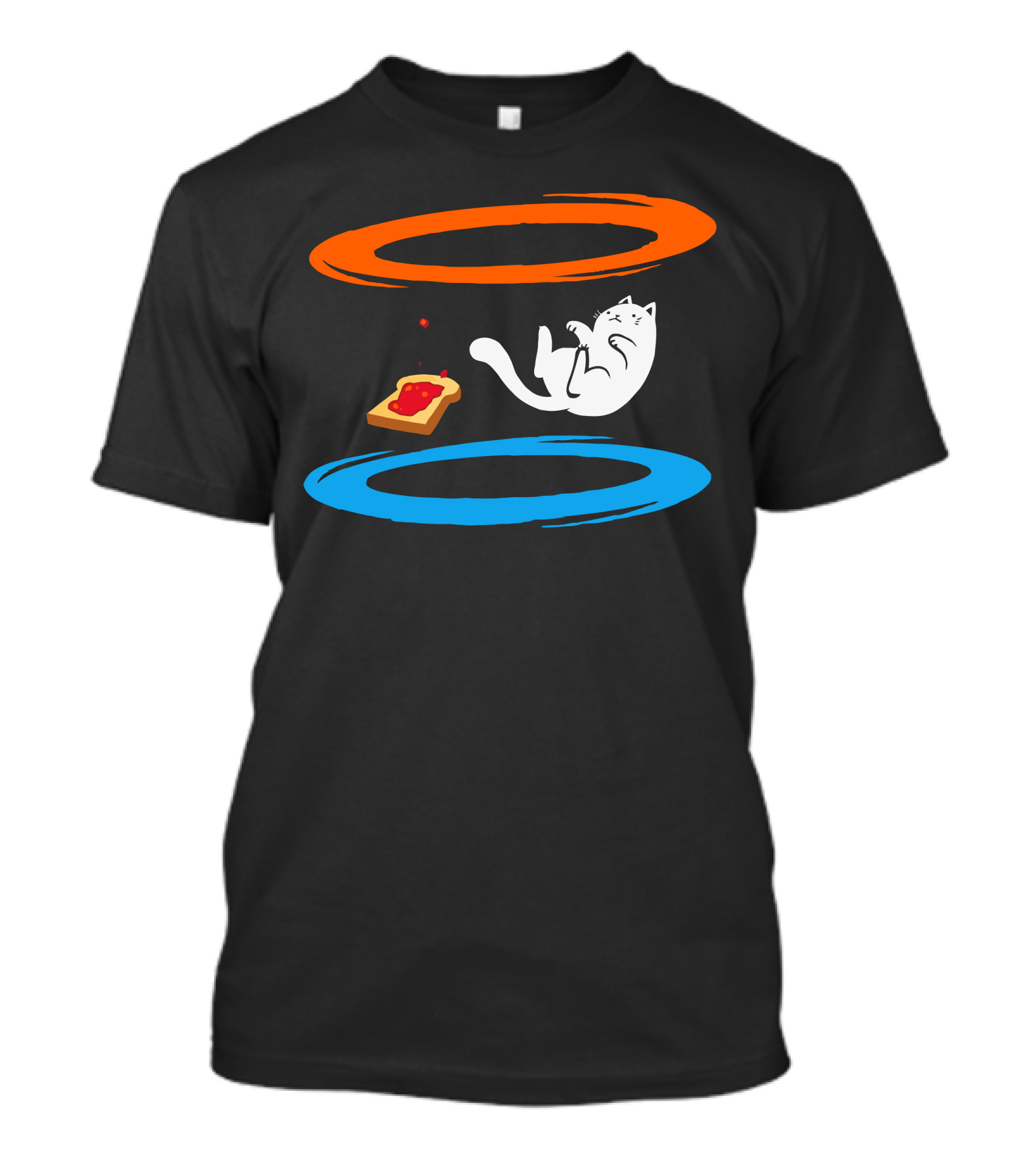 Cat Portal Break The Rules With Falling Toast T-Shirt