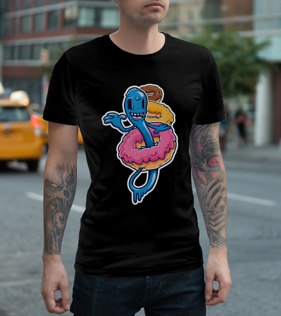 Bubblegum Donuts Creature With Colorful Donuts T-Shirt