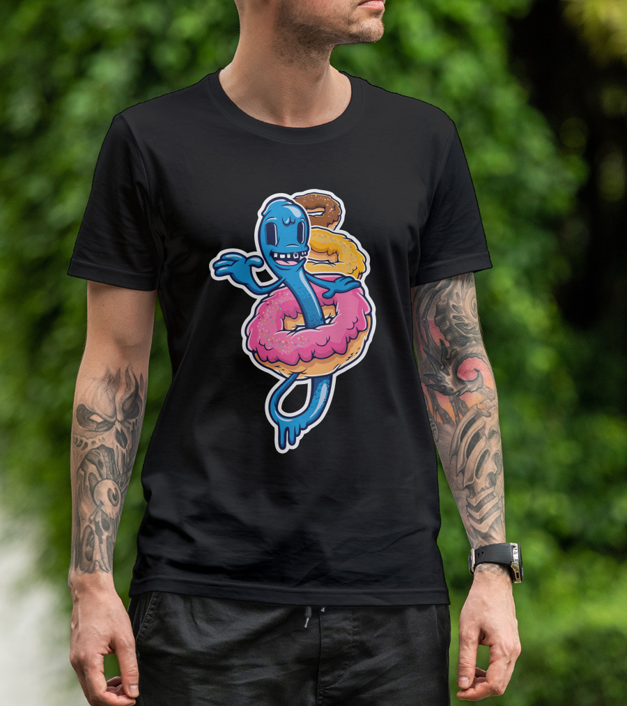 Bubblegum Donuts Creature With Colorful Donuts T-Shirt