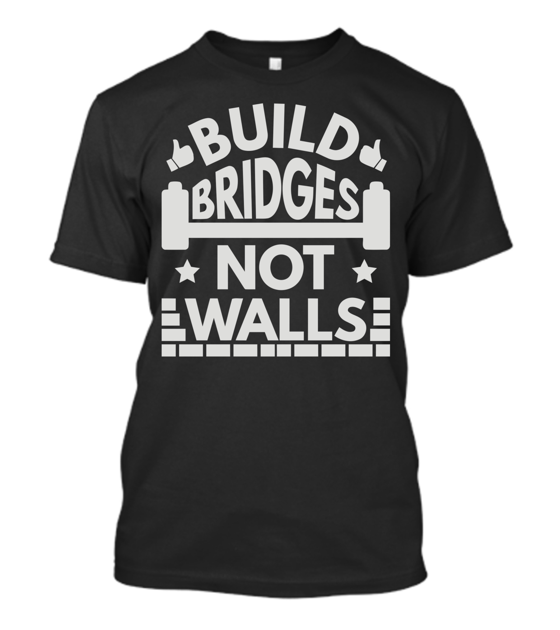 BUILD BRIDGES NOT WALLS Stars And Bars T-Shirt