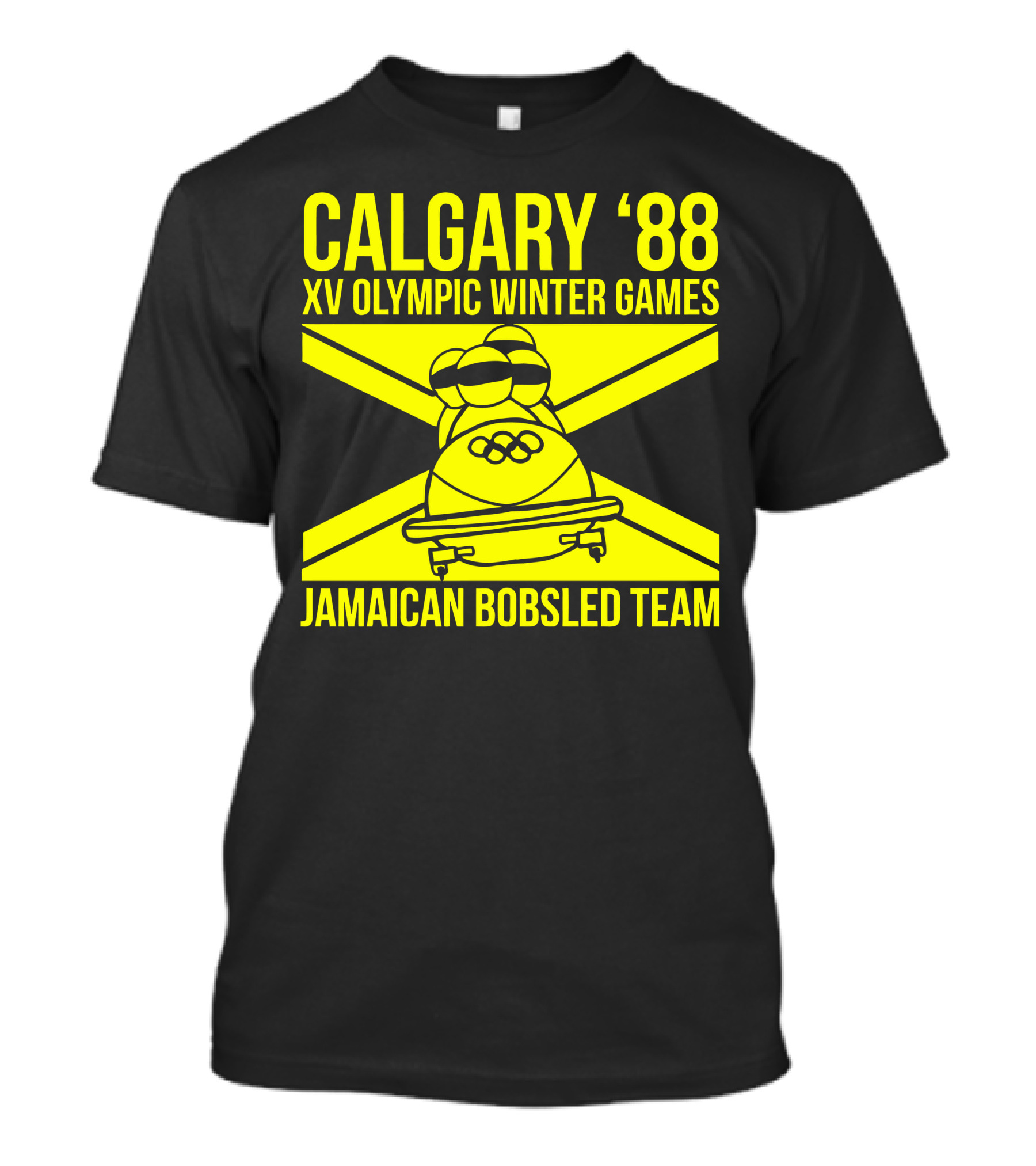 CALGARY '88 XV Olympic Winter Games Jamaican Bobsled Team T-Shirt