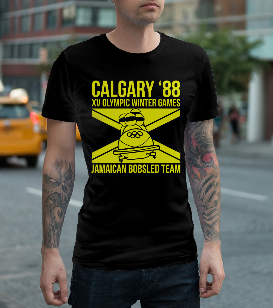 CALGARY '88 XV Olympic Winter Games Jamaican Bobsled Team T-Shirt
