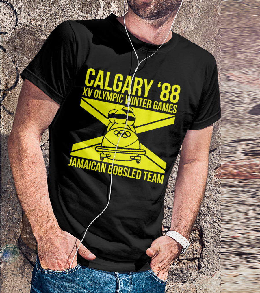 CALGARY '88 XV Olympic Winter Games Jamaican Bobsled Team T-Shirt