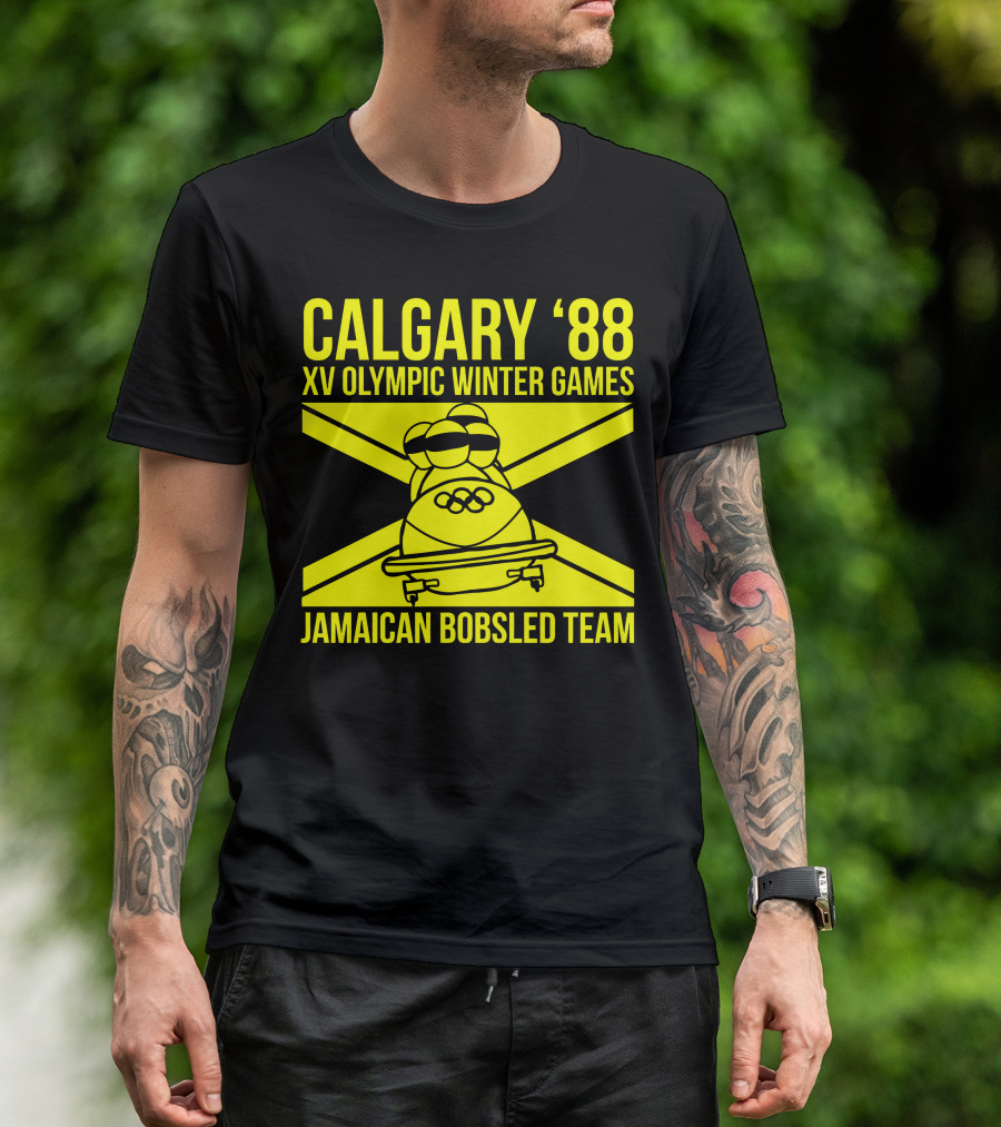 CALGARY '88 XV Olympic Winter Games Jamaican Bobsled Team T-Shirt
