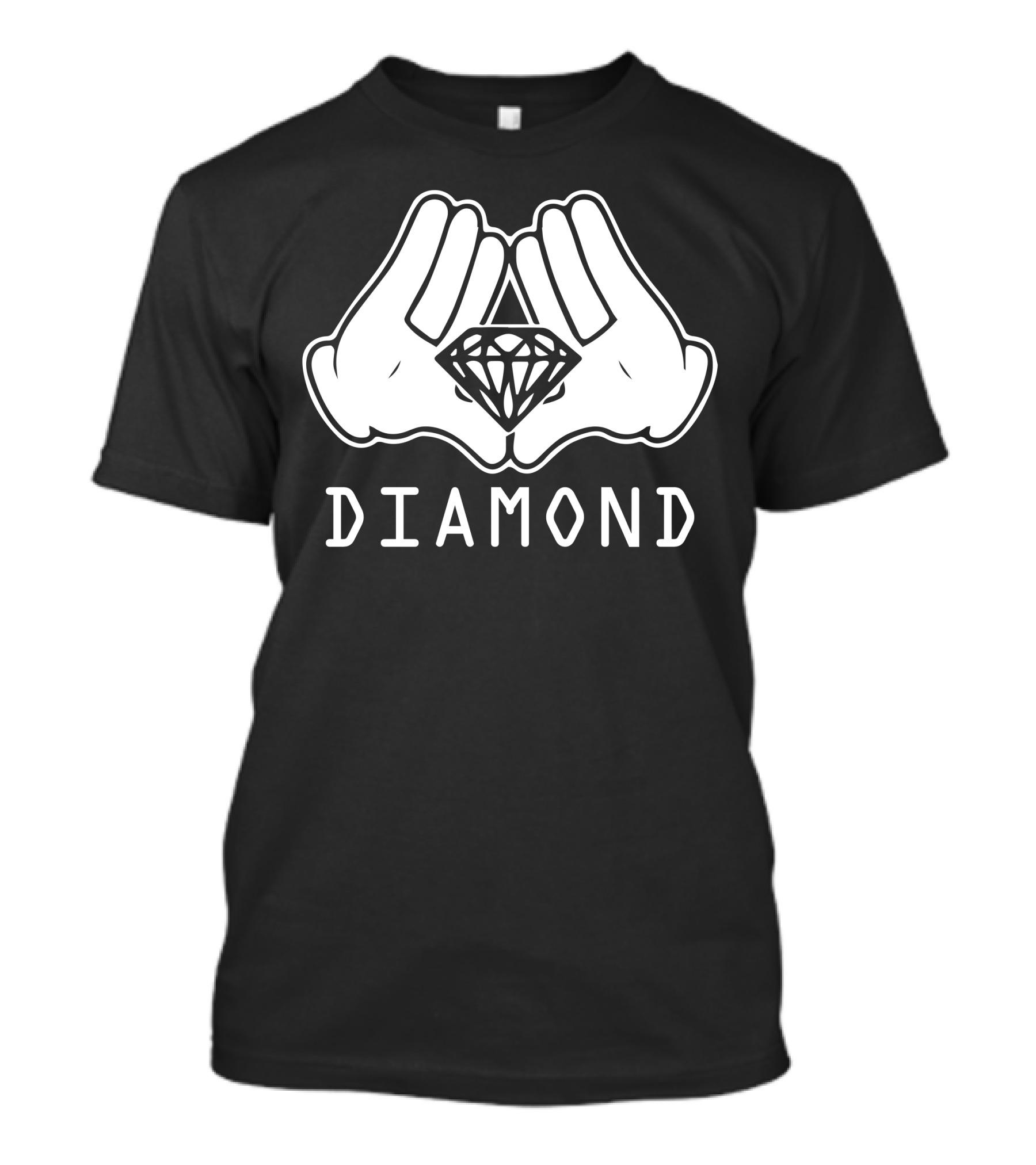 Cartoon Hands Diamond Symbol Iconic T-Shirt