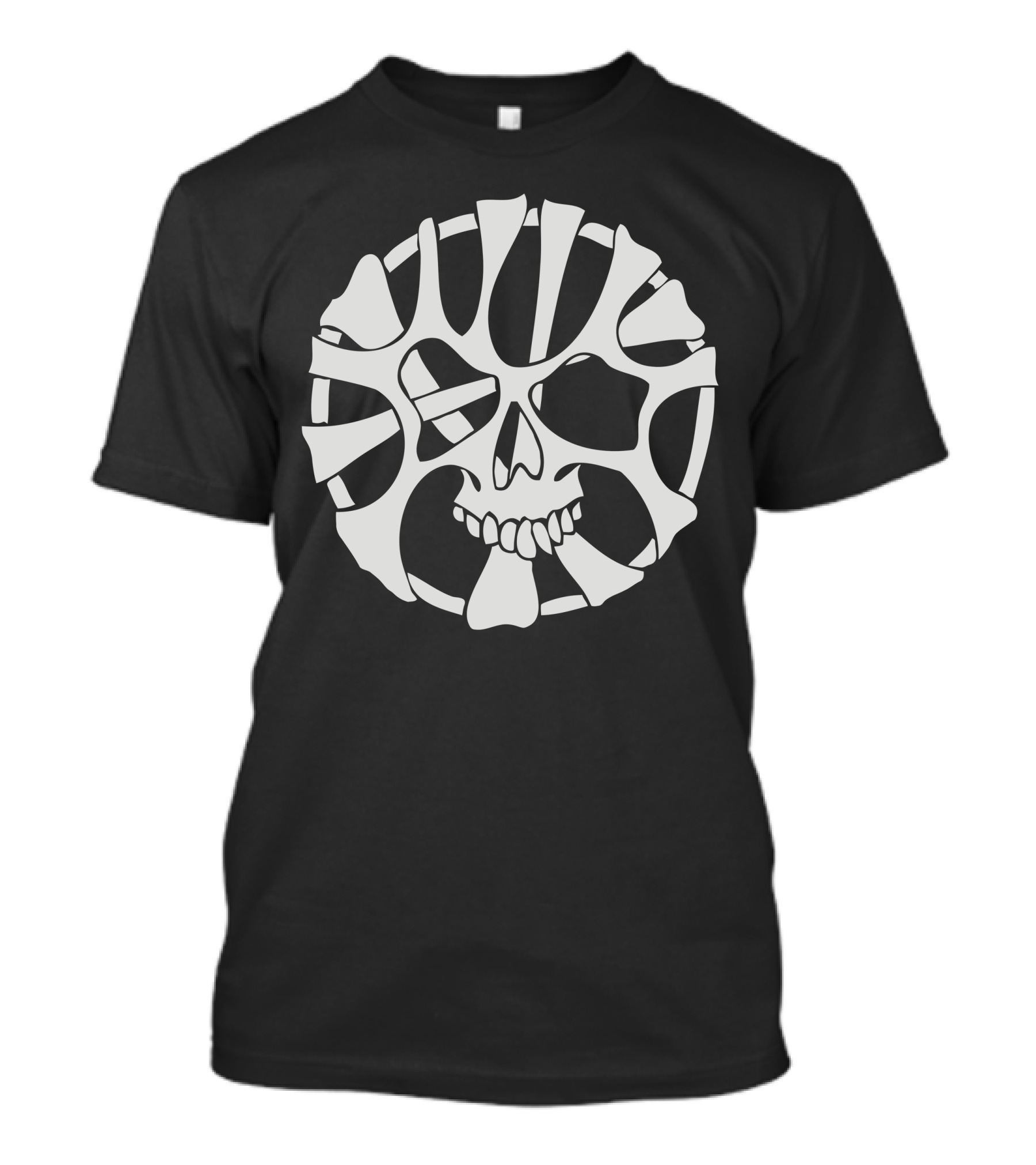Chewingskull Bicycle Cog Skull T-Shirt