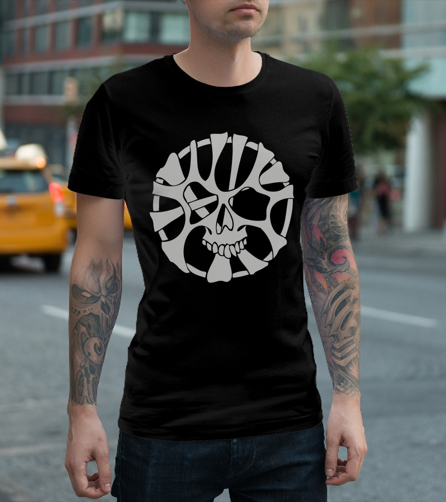 Chewingskull Bicycle Cog Skull T-Shirt