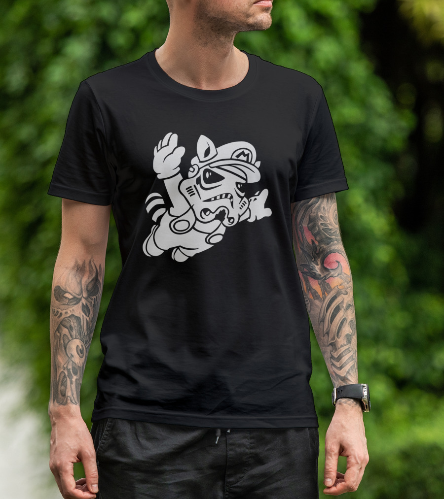Stormtrooper Mario Raccoon Flyers T-Shirt