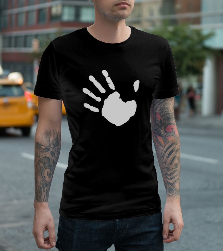 Fringe Hand White Handprint T-Shirt