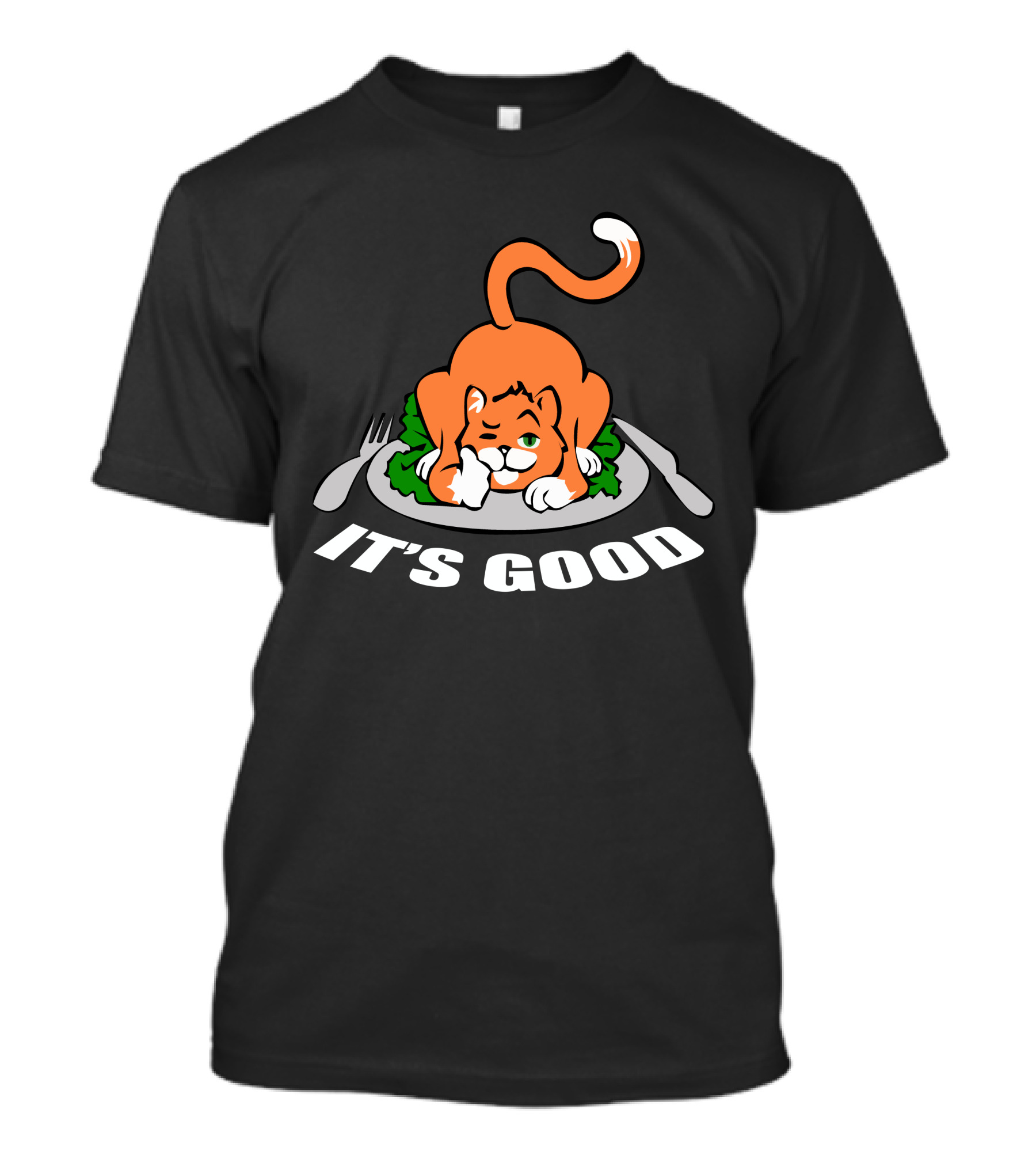 It's Good Funny Orange Cat Dinner Plate T-Shirt