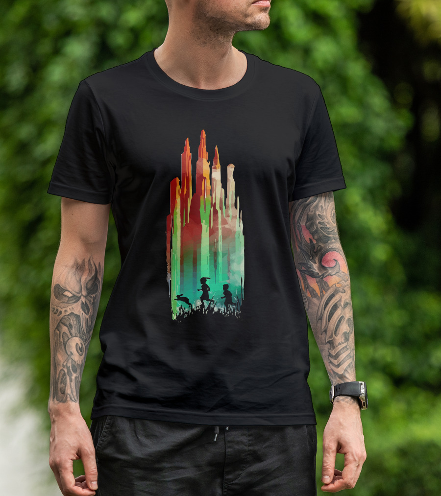 Journey To The Vibrant Silhouettes Of Emerald City T-Shirt