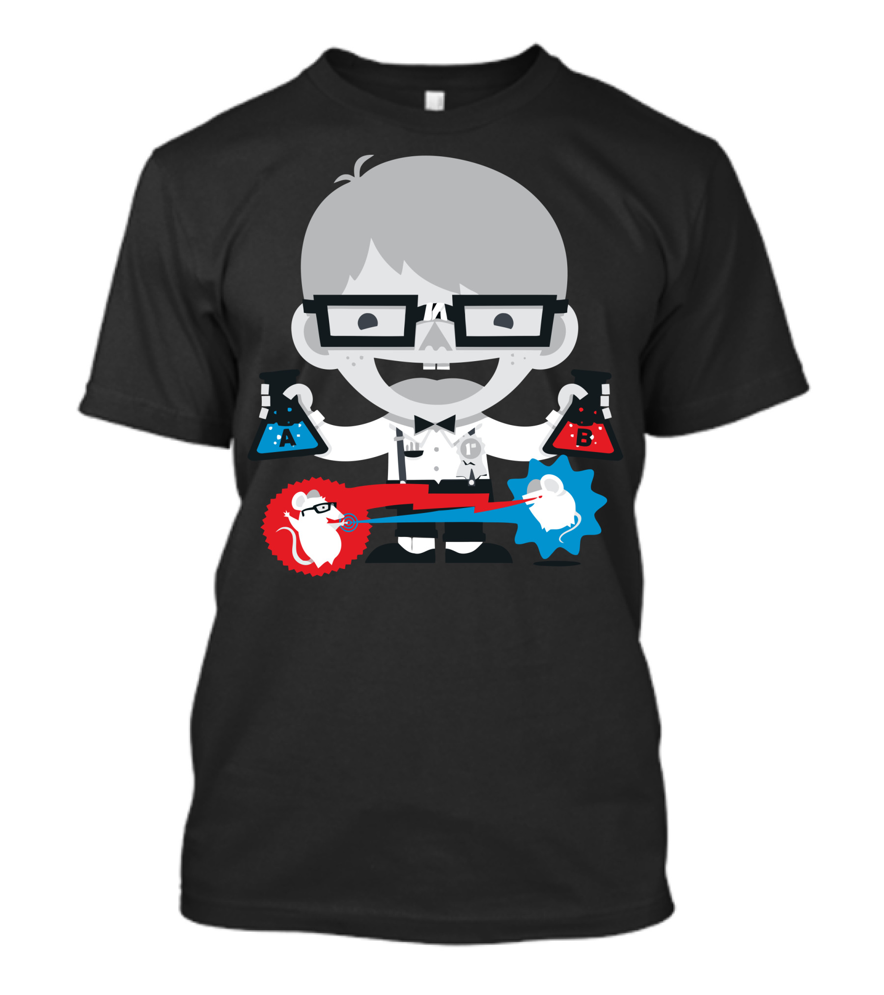 Science Fair Project Experiment With Beakers And Lab Mouse T-Shirt