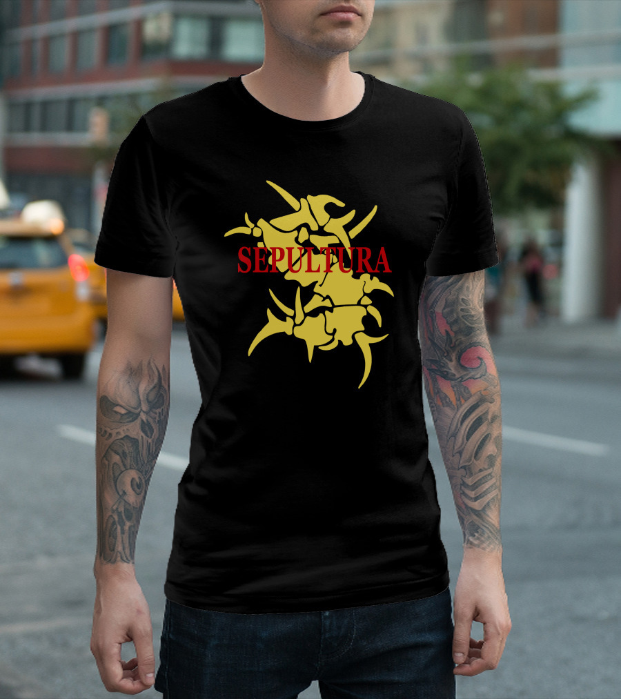 Sepultura Logo Yellow Iconic Thrash Metal T-Shirt