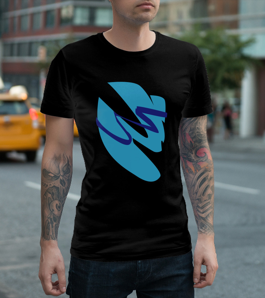 Solo Jazz Abstract Blue Cup Design Retro 90s T-Shirt