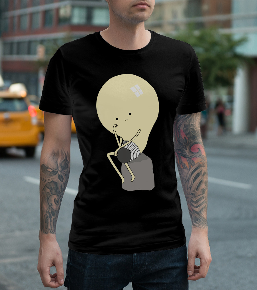 Thinker Light Bulb Creativity Concept T-Shirt