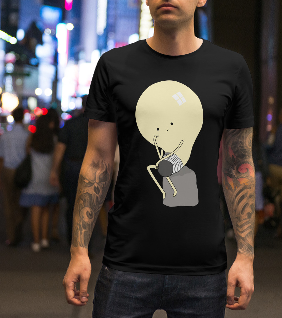 Thinker Light Bulb Creativity Concept T-Shirt