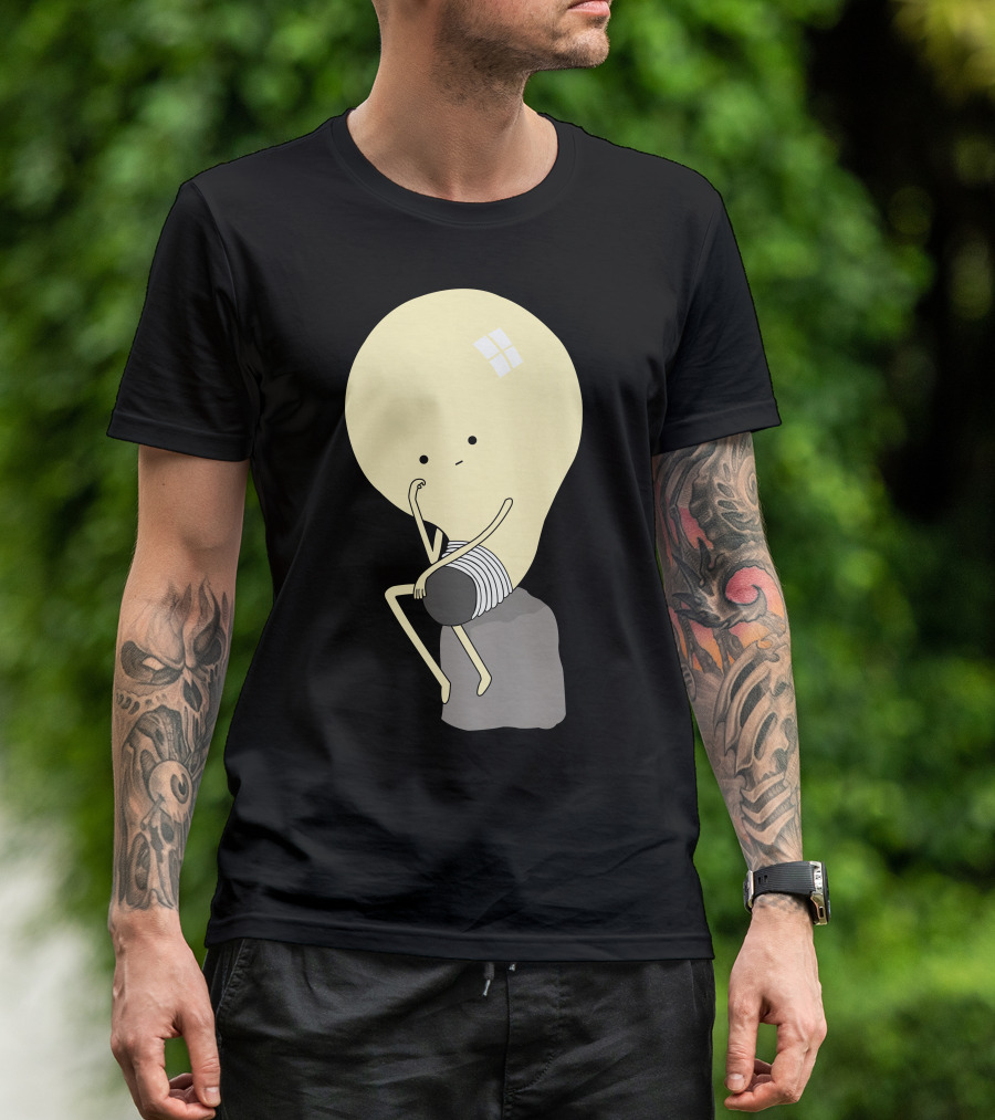 Thinker Light Bulb Creativity Concept T-Shirt